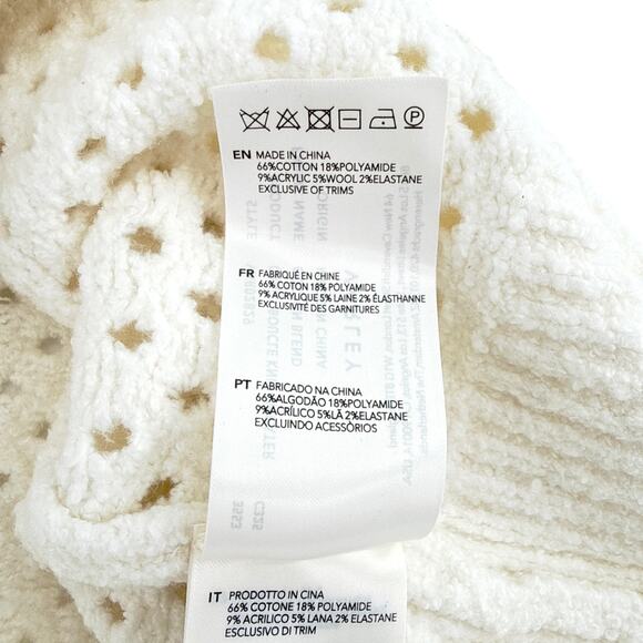 VARLEY Grady Bouclé Knit Sweater in Coconut Milk S - Picture 8 of 12